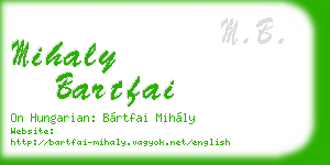 mihaly bartfai business card